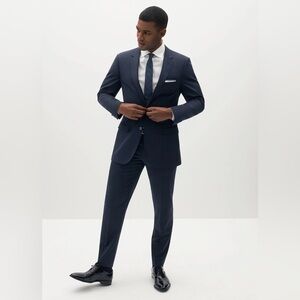 Men's SuitShop Navy Blue Suit (38S Jacket, 31S Pants)